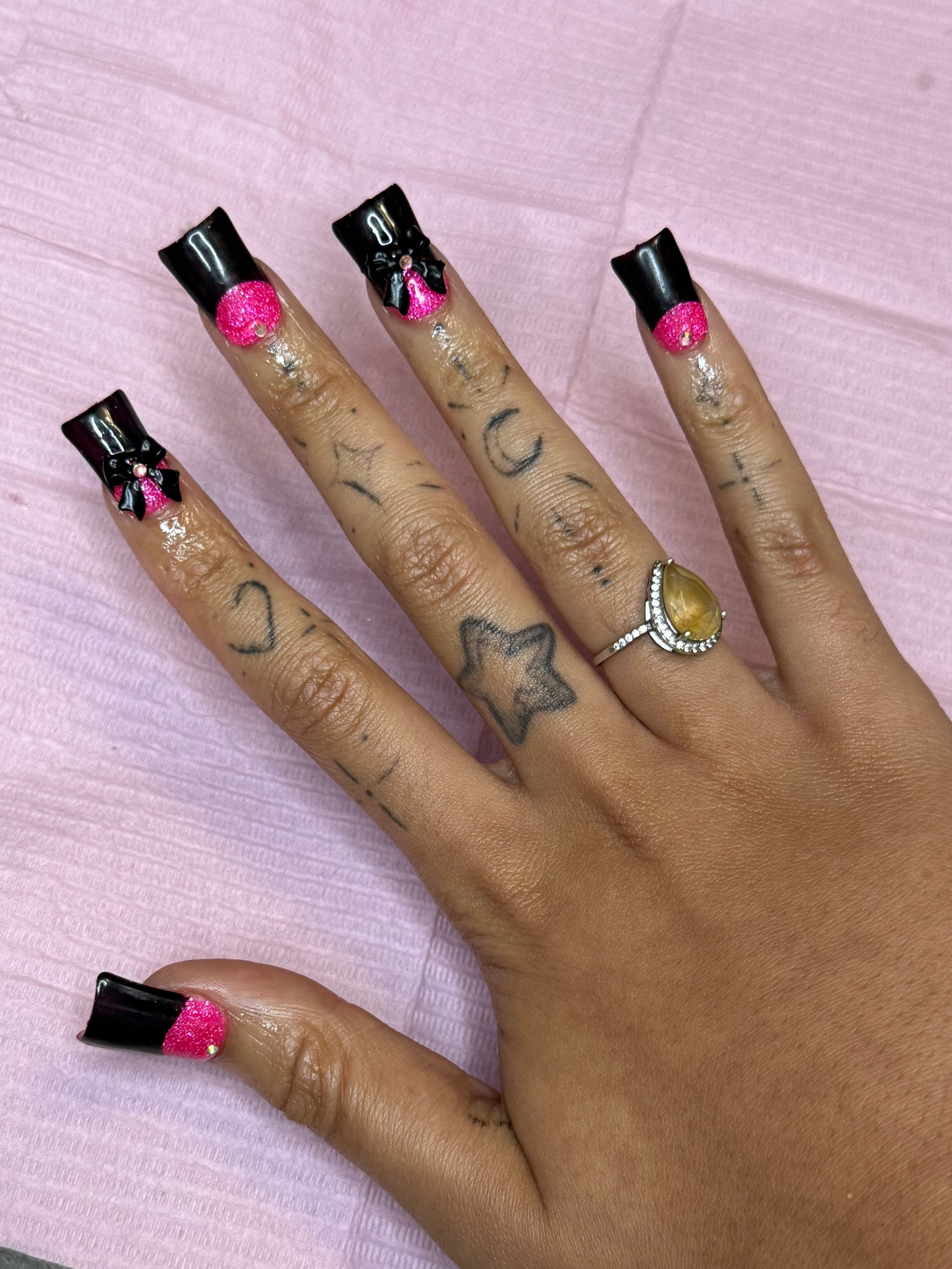 PINK VAMP PRINCESS PRESS-ON SET