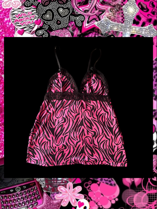 PINK ZEBRA CAMI TOP