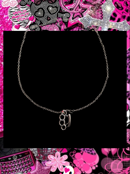 SILVER BRASS KNUCKLE CHAIN